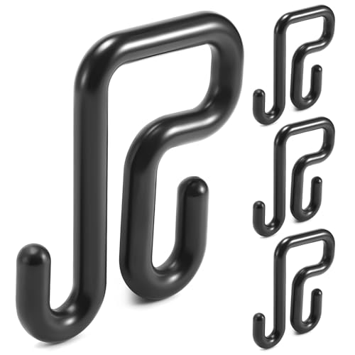 CroBlissful 4 Pcs Lineman Bucket Hooks 3 Inches Truck Blanket Hooks for Aerial Bucket Lip Tool Holders for All Seasons Lineman Accessories, Black 35lbs Working Load Limit - size: 3 Inches