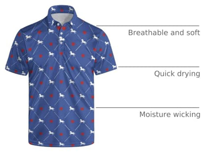 Men‘s Golf Shirt Funny Polo Shirts Short Sleeve Golf Polo Shirts Gifts Print Shirts - color: Style-polo-a6, size: Medium