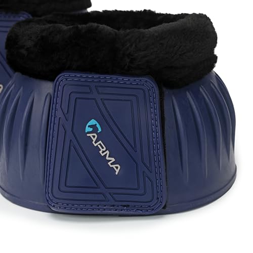 Shires ARMA Fleece Trim Bell Boot (Navy, Pony) - color: Navy, size: Pony