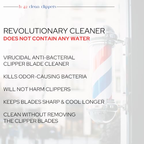 H-42 Professional Clipper Blade Cleaner - Waterless, Cleans & Cools, 8oz Spray Bottle - size: Bottle-8 Fl Oz