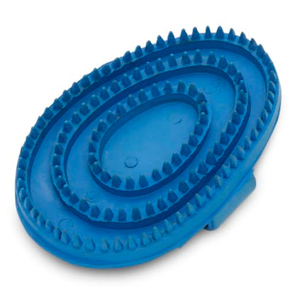 Grewal Equestrian Palm Fit Curry Comb (Royal Blue) - color: Royal Blue