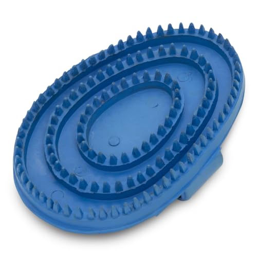 Grewal Equestrian Palm Fit Curry Comb (Royal Blue) - color: Royal Blue