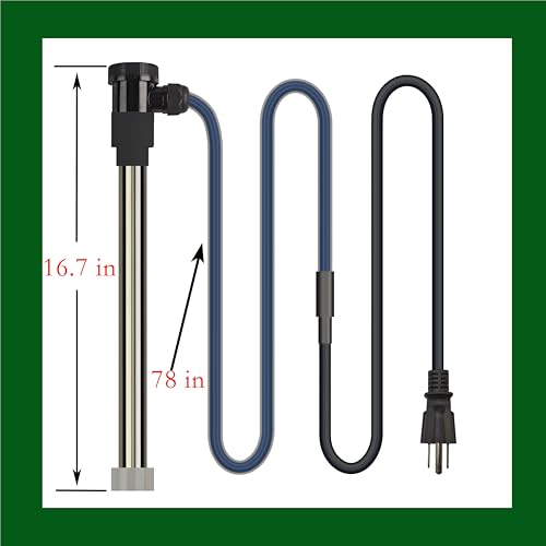 1800W Immersion Water Heater for Bathtub & Inflatable Pool – Portable Fully Submersible Electric Heater with Auto Shut Off & WiFi Timer forTub, Above Ground/Inground Pool, Bucket and Baptistry etc