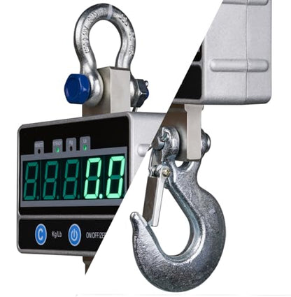 Digital Hanging Scale, 2000KG / 4400LBS Crane Scale, Mefape Heavy Duty Industrial Scale, Remote Included, LED Display