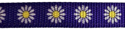 Nylon Foal Halter with Detachable 13" Catch - color: Purple with Daisies