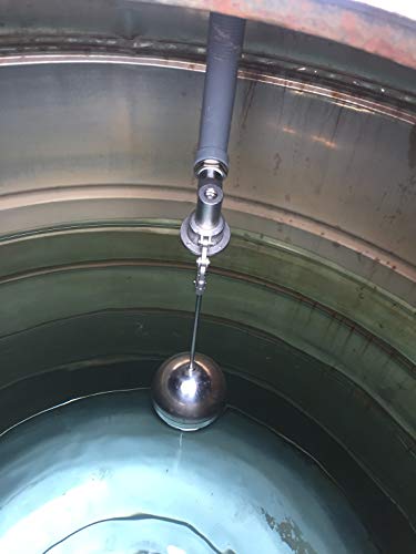 304 Stainless Steel Balanced Float Ball Valve, Tank Mount, 100 Psi (3/4") - size: 0.75 Inch