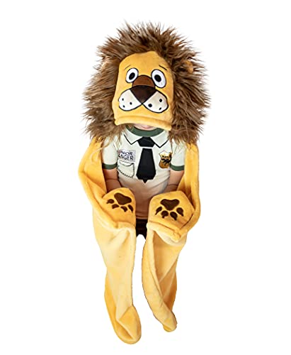 Lazy One Wearable Hooded Blanket for Kids, Animal Hooded Blanket (Lion) - color: Lion Hooded Blanket