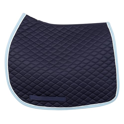 TuffRider Basic Dressage Saddle Pad - color: NVY/LBU/WT