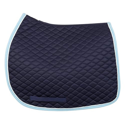 TuffRider Basic Dressage Saddle Pad - color: NVY/LBU/WT