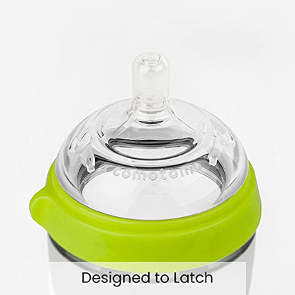 Comotomo Baby Bottle Double Pack, Green, 8oz - color: Green, size: 8 Ounce (Pack of 2)