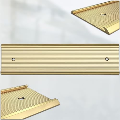 SINYUDUN 10 Pack 2” x 8”Aluminum Name Plate Holders for Door or Wall - color: Gold