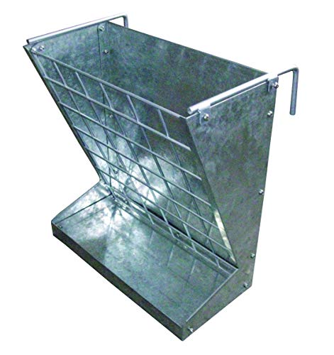 Little Giant® Mountable Sheep and Goat Feeder - 2 in 1 Goat and Sheep Feeder and Hay Rack - Combination Hay and Grain Saves Space (Item No. 168793)