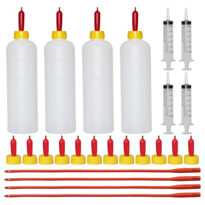 24Pcs Lamb and Goat Kid Feeding Tube Kit Feeding Bottles
