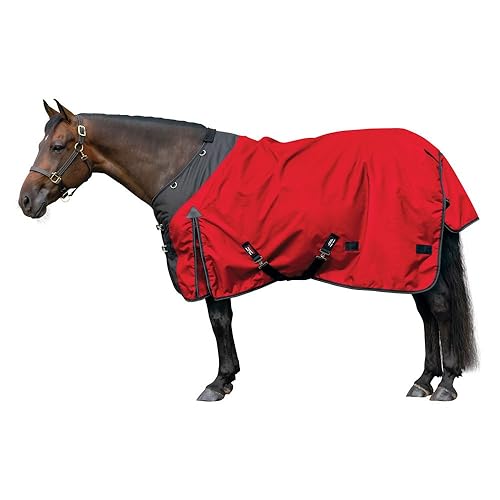 Classic II Surcingle Horse Turnout Blanket | Contour Collar | Horse Blankets for Winter Waterproof | 1200D Ripstop Durability | Winter Horse Blanket - color: Red, size: Horse Size 68, style: Medium Weight (220 gm)