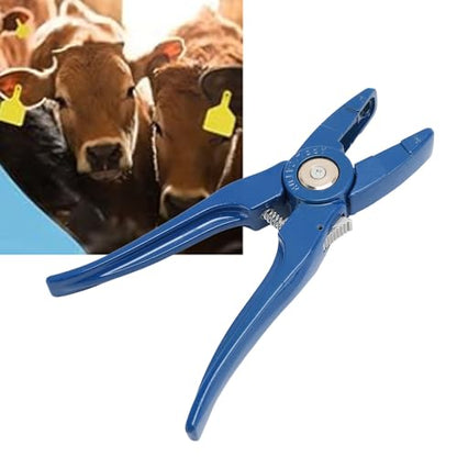 Livestock Ear Tag Applicator, 7.7 Metal Ear tag Pliers Cattle Ear Tagger, Practical Ear Tag Tool Clamp, Animal Tool for Cattle Sheep Pigs Cow Goat