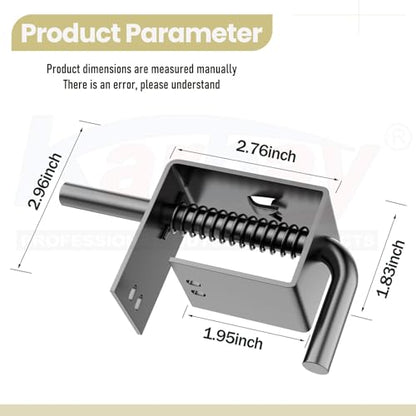 Karbay Trailer Gate Spring Latch Complete Kit, 847 Replacement for Carry-On