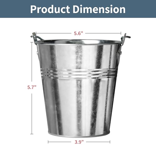 Grease Bucket for Pellet Grill Smokers – 2-Pack Heavy Duty Galvanized Steel Drip Catcher, Rust-Proof 5.6" Diameter, Easy Clean BBQ Accessory - color: Steel 2pack