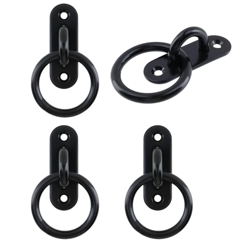4Pcs 6mm 304 Stainless Steel Horse Tie Rings - size: 6mm