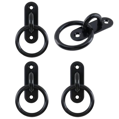 4Pcs 6mm 304 Stainless Steel Horse Tie Rings - size: 6mm
