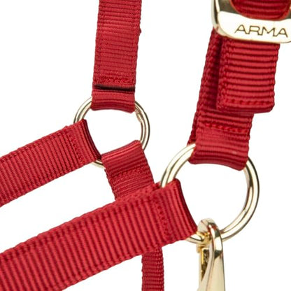 Shires ARMA Adjustable Nylon Halter - color: Red, size: Cob