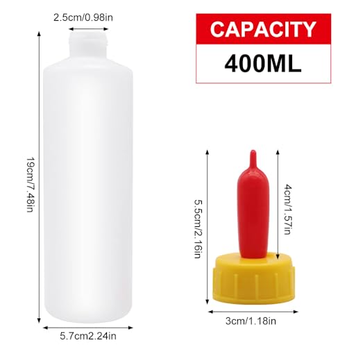Goat Nipple and Bottles Set, 20 Pieces Cow Calf Milk Drink Nipple and 2 Pieces 400 ml Lamb Feeding Bottle Kit for Sheep Goat Pup Dog Farm Supplies