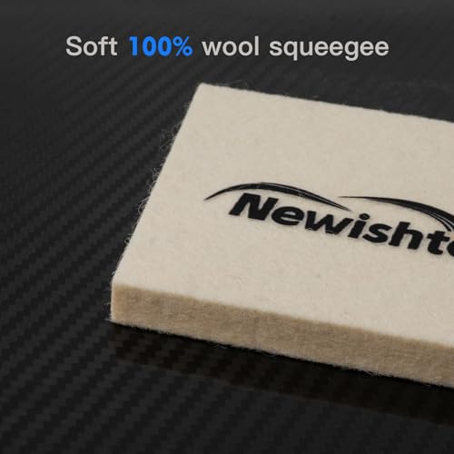 NEWISHTOOL Wool Felt Squeegee Window Tint Tool 2 Sizes Shrink Wool Squeegee | Soft Felt Block for Window Tinting, Scratch-Free Window Tint Squeegee Card Squeegee for Vinyl Dry / Wet Applicator - size: 2 PCS Rectangular