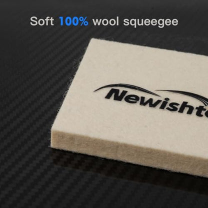 NEWISHTOOL Wool Felt Squeegee Window Tint Tool 2 Sizes Shrink Wool Squeegee | Soft Felt Block for Window Tinting, Scratch-Free Window Tint Squeegee Card Squeegee for Vinyl Dry / Wet Applicator - size: 2 PCS Rectangular