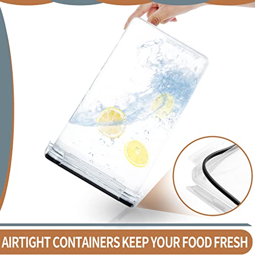 4pcs Large Tall Airtight Food Storage Containers with Lids - 6.5L / 5.9qt - size: 6.5 l