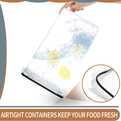 4pcs Large Tall Airtight Food Storage Containers with Lids - 6.5L / 5.9qt - size: 6.5 l