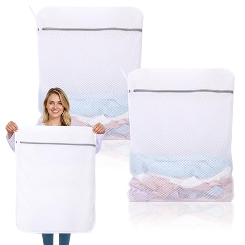 Dntorx 2 Pack X-Large Mesh Laundry Bags for Delicates, 20 x 24 Inches - size: 2 X-Large