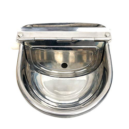 Automatic Animal Waterer Bowl, Upgraded Fully Polished Stainless Steel Farm Livestock Water Dispenser, for Sheep,Horse, Goat, Cattle,Hog and Dogs