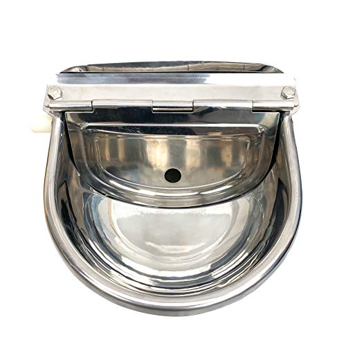 Automatic Water Trough Dog Feeder Bowl with 39" Length Pipe & Float for Cattle Horse Goat Sheep Animals Stainless Pet Livestock Tool