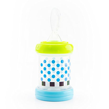 Sassy Baby Food Nurser – 4+ Months Set of 2- 4oz 100% Silicone Nipple and Spoon BPA-Free (30182)