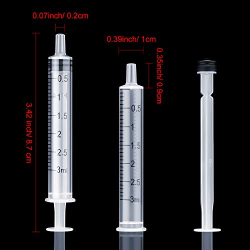 Frienda 20 Packs Syringes Without Needles,3 Ml - size: 3 ml