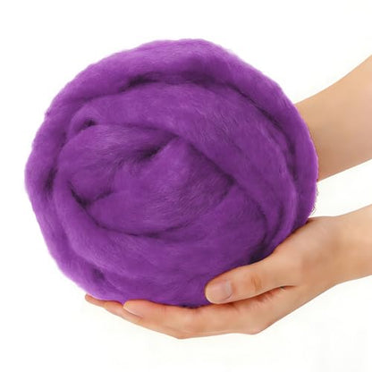 VNAKER 3.4oz Needle Felting Wool Purple for DIY Needle Craft Enthusiasts - color: Purple