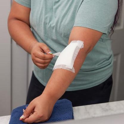 BAND-AID Brand Absorbent Cushion Care Sterile Square Gauze Pads for First Aid Protection of Minor Cuts, Scrapes & Burns, Non-Adhesive, Wound Care Dressing Pads, Large, 4 in x 4 in (Pack of 125) - size: 4x4 Inch (Pack of 125)