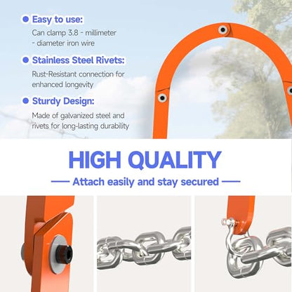Fence Wire Fixer Tool, Heavy Duty Fence Stretcher Repair Tool Made of High-Carbon Steel, Fence Wire Tightener Tool for Barbed, Wire Tensioner, Barbed Wire Fence Tensioner and Repair Tool
