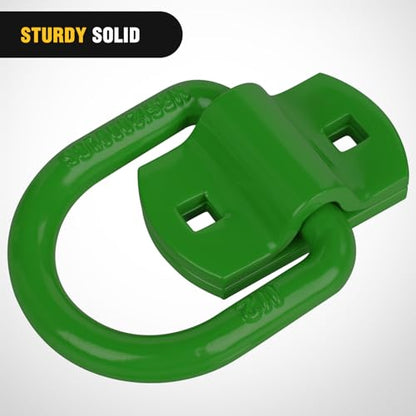 Nilight 4 PCS 1/2" D Ring Tie Down Anchor Bolts on Trailer | Heavy Duty Rings with Screws Bolts on Trailer Truck Bed Cargo 12000 Lbs Break Strength Hook Green - color: Dark Green