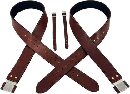 Jeereal Western Saddle Replacement Fender, Stirrup Leathers Pair with Hobble Straps, Stainless Steel Blevin Buckles - size: Width:2 1/2 Inch