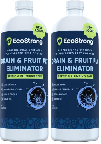 Fruit Fly Drain Treatment | Drain Fly Eliminator | Eliminates Gnats, Sewer Flies and More - Works in All Drains - 32 Fl Oz (Pack of 2) - size: 32 (Pack of 2)
