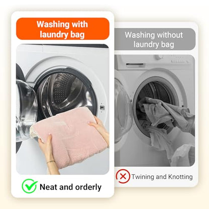 6Pcs Organic Cotton Mesh Laundry Bags for Delicates, Durable Mesh Wash Bags, Sturdy Zipper Laundry Bag for Underwear, Clothes, Shoes, Socks, (3 Large, 3 Medium) - color: 6pcs beige
