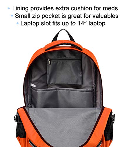First Aid Bag Empty Red Emergency First Responder Trauma Multi-Pocket Traveling Field Trips Camping Essentials (Orange, 1 Piece) - color: Orange, 1 Piece