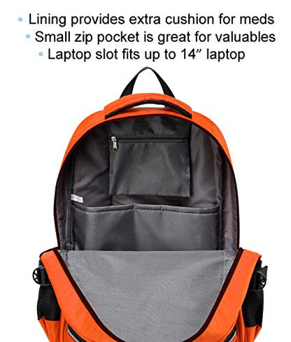 First Aid Bag Empty Red Emergency First Responder Trauma Multi-Pocket Traveling Field Trips Camping Essentials (Orange, 1 Piece) - color: Orange, 1 Piece