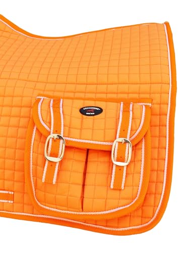 CHALLENGER Horse Quilted English Saddle PAD Pockets Half Faux Fur Padded Australian 7274