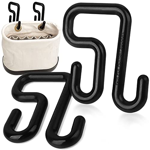 Impresa Lineman Bucket Hooks Set - 3 in, 2-Pack, Black - Secure Tool Access with Bucket Truck Hooks - Durable Construction for Lineman Tools