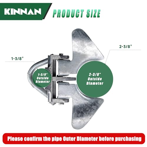 1 Pack KINNAN Chain Link Fence Butterfly Gate Latch, Galvanized Steel Butterfly Gate Latch for 1-3/8" Gate Frame and 2-3/8" Gate Post, Fence Gate Latch with Padlock Hole