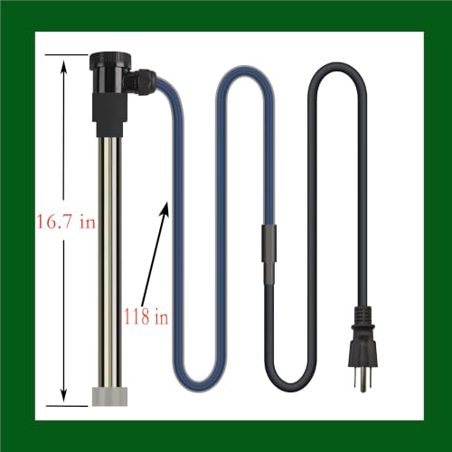 2000W Immersion Water Heater for Above Ground Pool & Hot Tub – Portable Fully Submersible Electric Heater with Auto Shut Off & WiFi Timer to SPA, Tub, Baptistry Pool, Bucket and Inflatable Pool etc