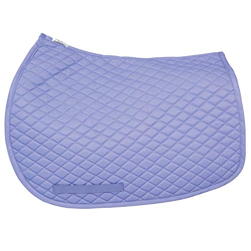 TuffRider Basic Pony Saddle Pad – Diamond Quilted, Flannel Lined, Breathable Schooling Pad for Horses - color: Periwinkle Violet