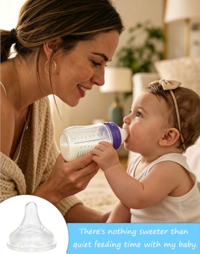 Replacement Nipples for Lansinoh Baby Bottles, Soft Silicone Nipples for Bottle Feeding and Breastfeeding Support, Fast Flow, 6M+, BPA Free, 6 Count - size: 6 Count, 6 Month +, Fast Flow