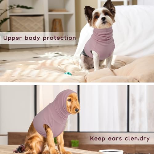 ROZKITCH Cat Neck Protector, Cat Surgery Recovery Suit | Surgical Neck Cover Dog Ear Hematoma Wrap Purple XS - color: Purple, size: XS(Chest: 14.2")